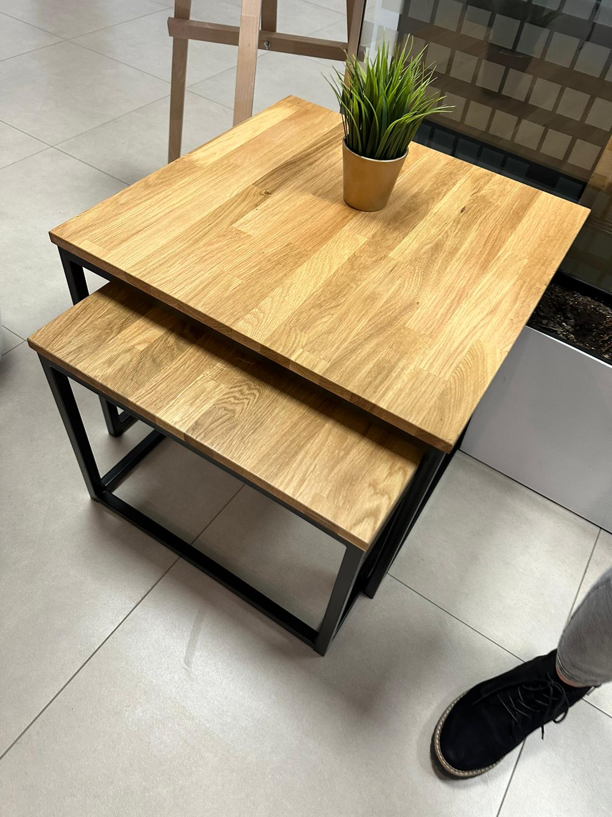 oak wood coffee table 2in1