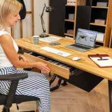 wooden desk 180 with drawer