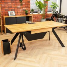 wood desk modern