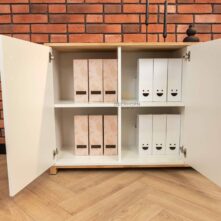 elegant dresser with three fronts