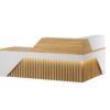 Reception counter modern white with wooden slats