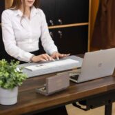 oak desk for the study