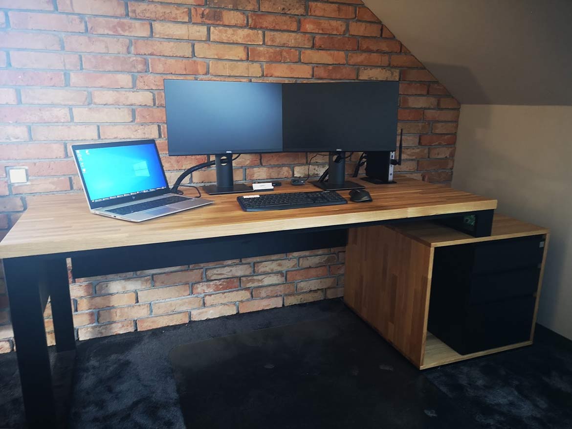 wooden desk