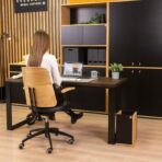 Customized desk for office, front view