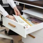 white cabinet with drawers