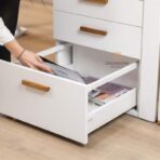 office cabinet with white drawers
