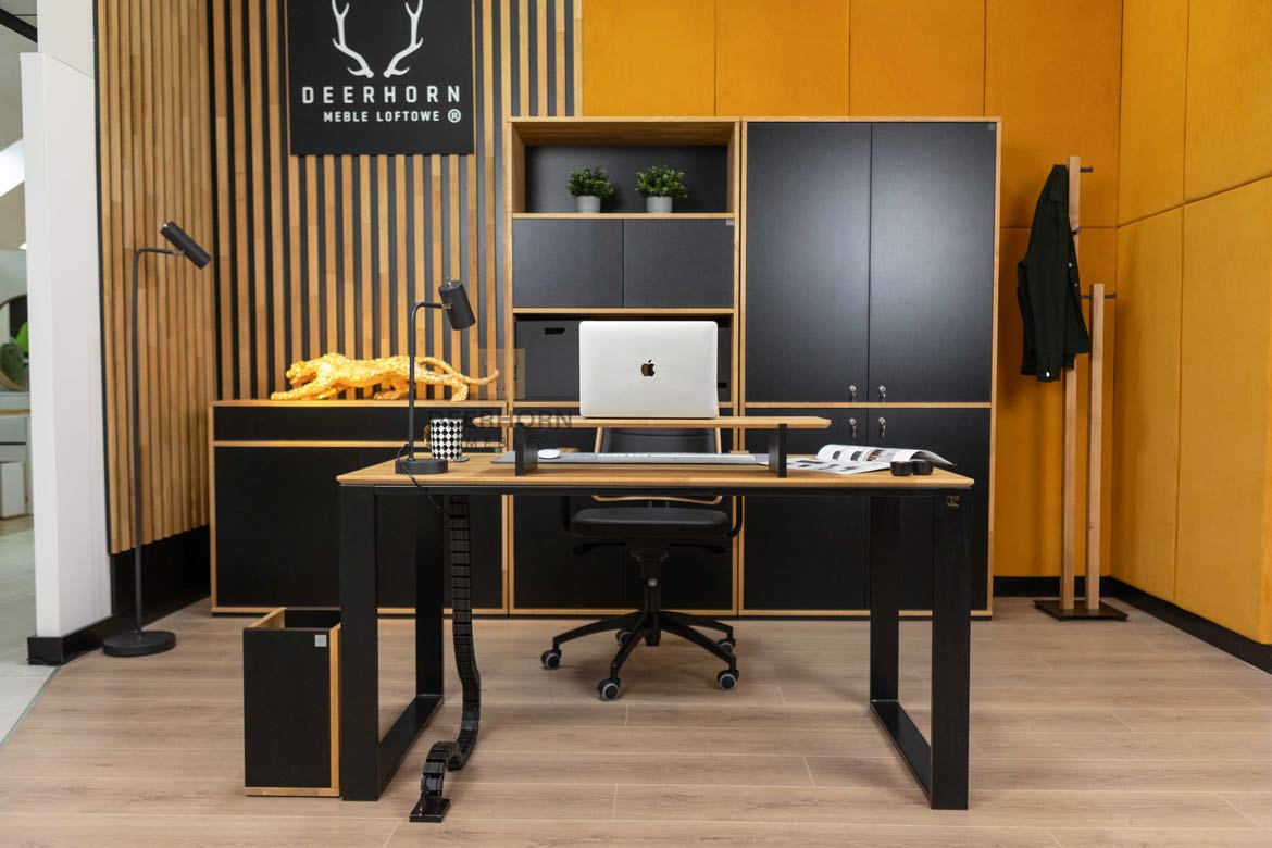 Office furniture, loft industrial office furniture made of metal wood