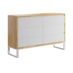 White Scandinavian loft dresser, drawers for documents