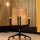 comfortable desk chair, rear view