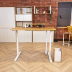 white desk with office furniture set