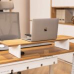 office desk with cable organizer