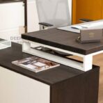 desk with ebony top