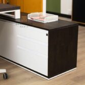 desk with large container
