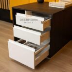 under-desk pedestal black