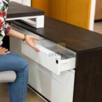 pedestal under desk ebony