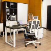 office furniture white with ebony