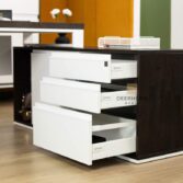 ebony white filing cabinet