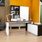 office furniture set in white ebony