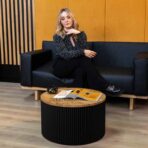 round loft coffee table fluted