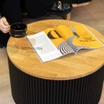 round fluted coffee table