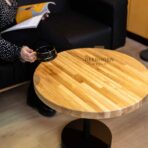 oak grooved coffee table