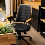 office chair black leather