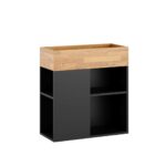 Standing black office flowerbed