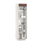 Glass showcase for living room, narrow