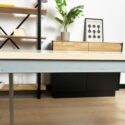 desk with a bright, practical top