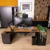 corner loft office desk