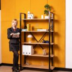 Office bookcase with space for binders and accessories