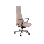 High swivel chair light grey for desk
