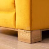 armchair with wide armrests and low backrest