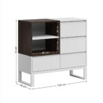 Komoda, szafka z szufladami wysoka biała