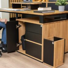Spacious desk with a wide top