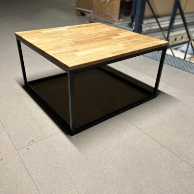 sturdy coffee table made of natural wood