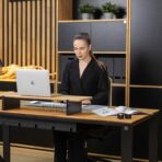 modern oak desk