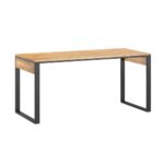 Oak minimalist desk black