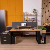 PET acoustic screen desk