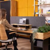 desk with soft PET element