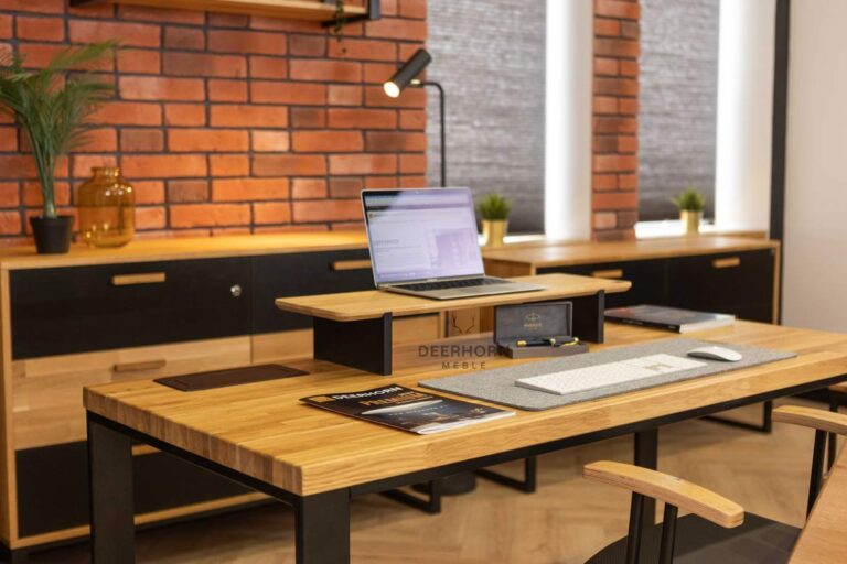 desk with extension