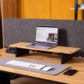 desk with laptop extension