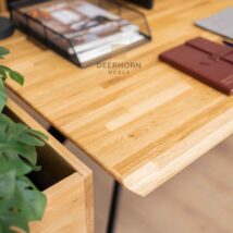 natural wood desk