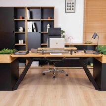 Desk made of natural materials for the health of the user