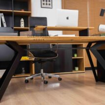 desk with practical space under the top