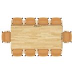 Dębowy stół na czarnej, stalowej konstrukcji x-line 240x110 cm