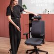 Deerhorn designer armchair on wheels
