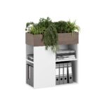 flowerbed with shelves for the office
