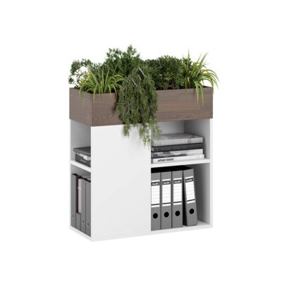 flowerbed with shelves for the office