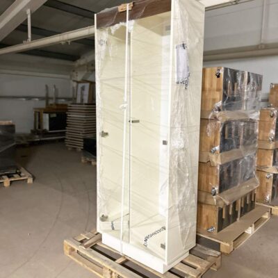 high display case with space for decorations or tableware